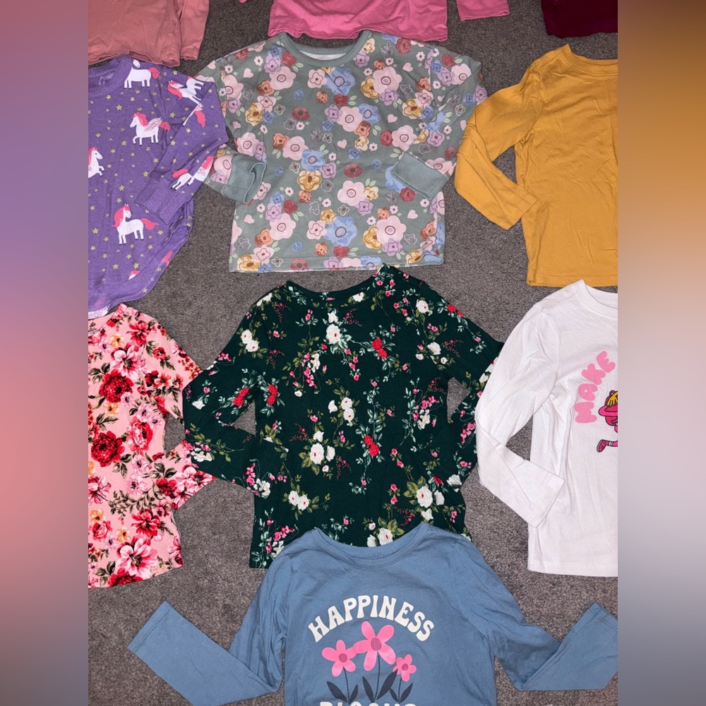 Toddler Winter Long Sleeve Shirt Lot – Size 4T (11 Pieces) - Picture 3 of 6